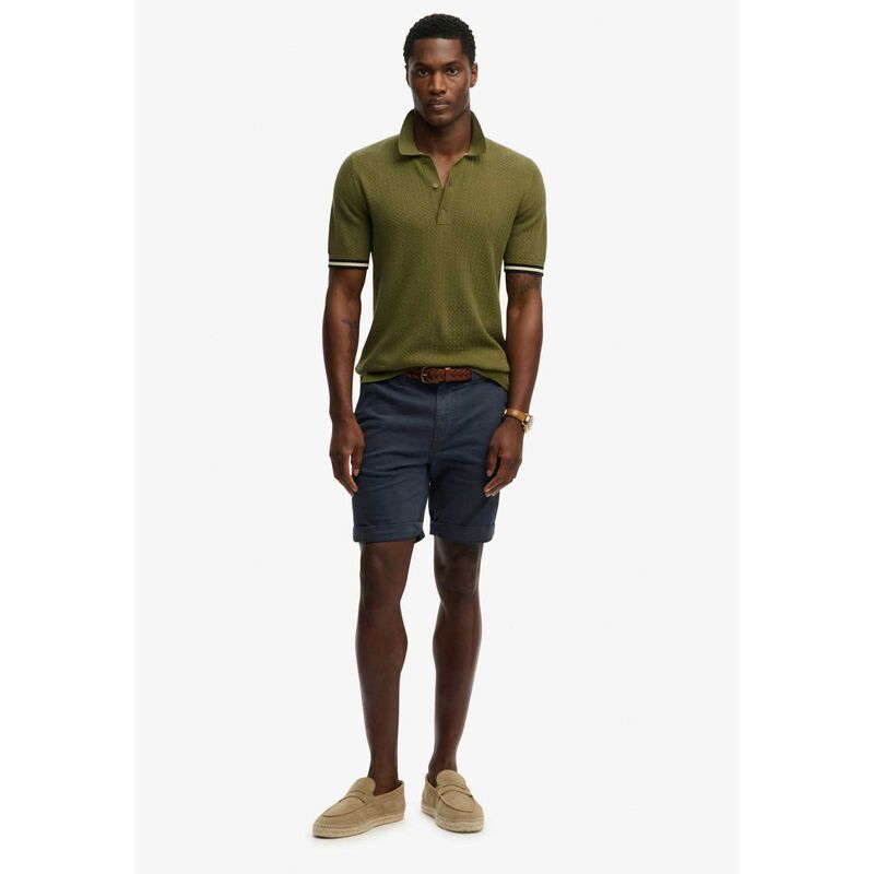 Superdry Knitted Texture Short Sleeve Polo image number 3